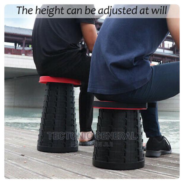 Portable Folding Stool Outdoors Camping ,BBQ Black Blue - thumbnail 4