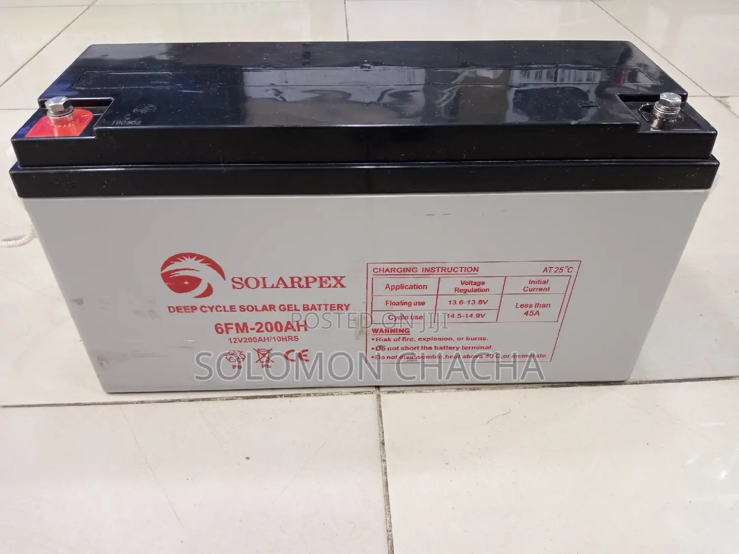 Solarpex 200ah/12v Solar Battery