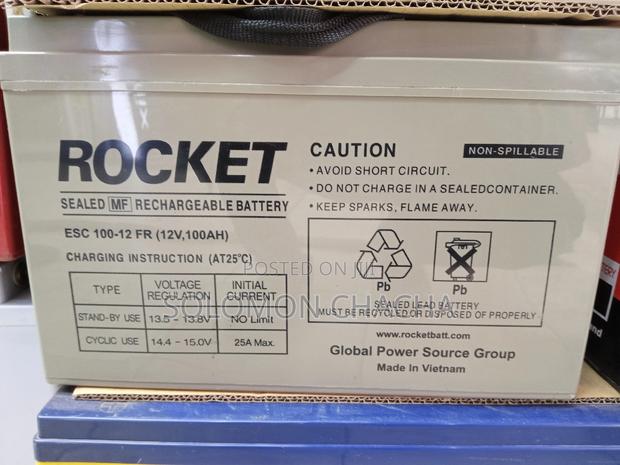 Rocket 100ah Solar Battery - main view