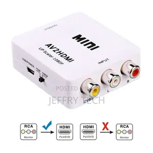 AV2HDMI Mini RCA CVBS 3 RCA Composite Video AV To HDMI Conve