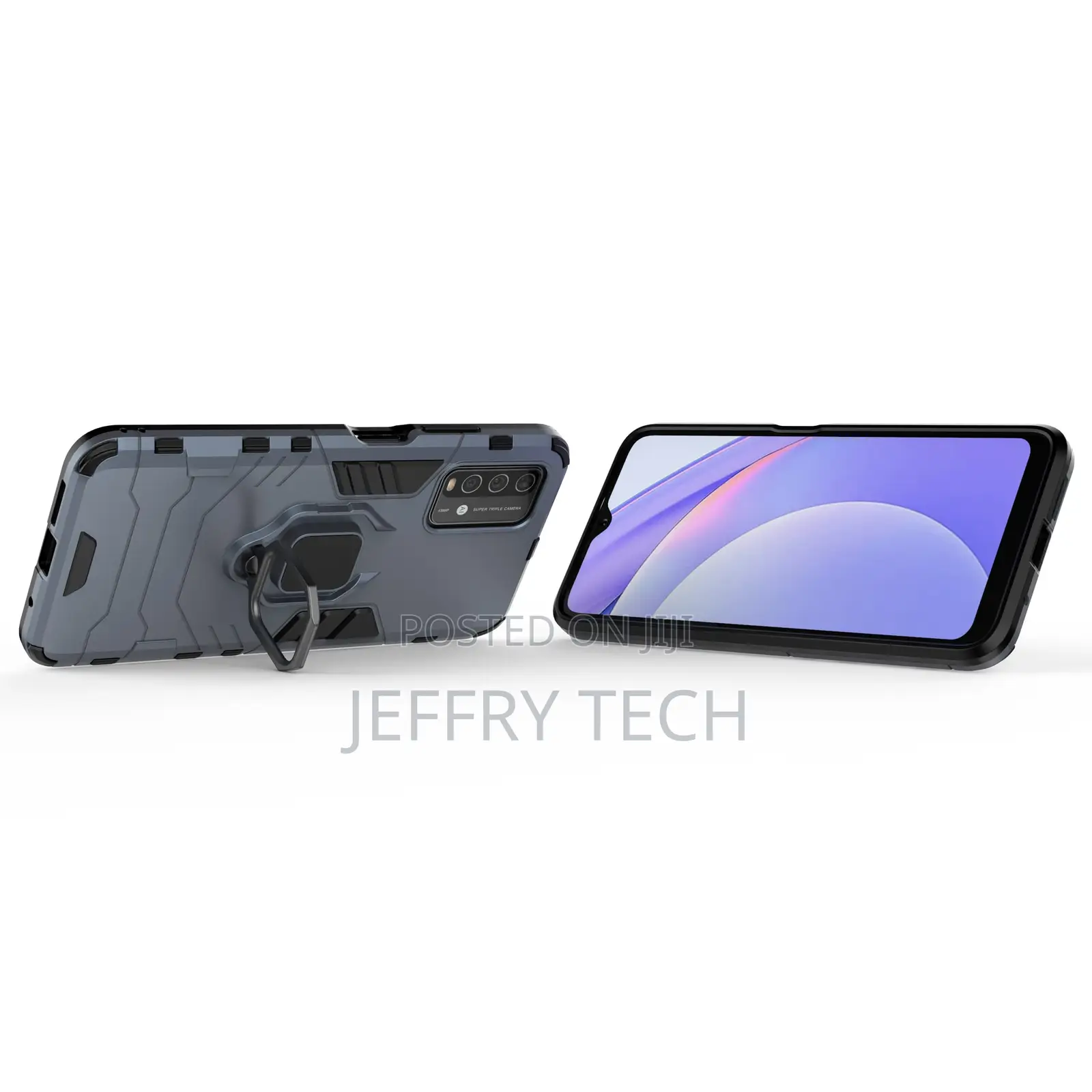Ring Holder Armor Phone Case for Redmi 9T