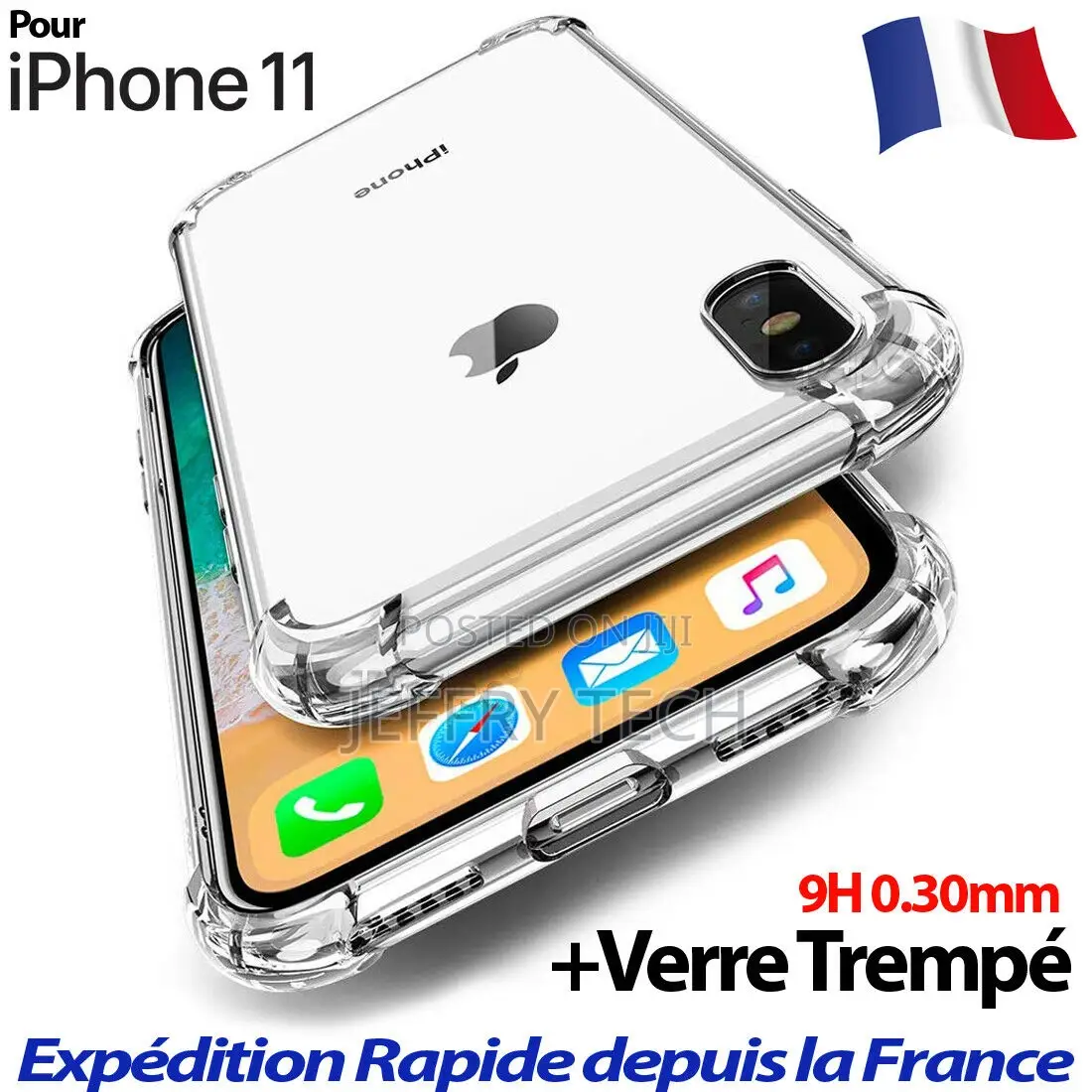 Shockproof Bumper Case + Glass iPhone 11 Pro Max Xs Xr/Silic
