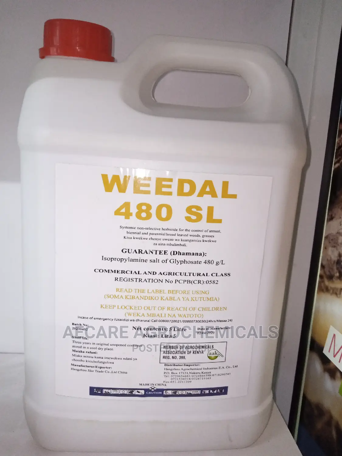 Weedal 480sl Herbicide 5litres
