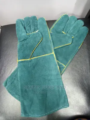 Welding Gloves-Green Long Leather Gloves