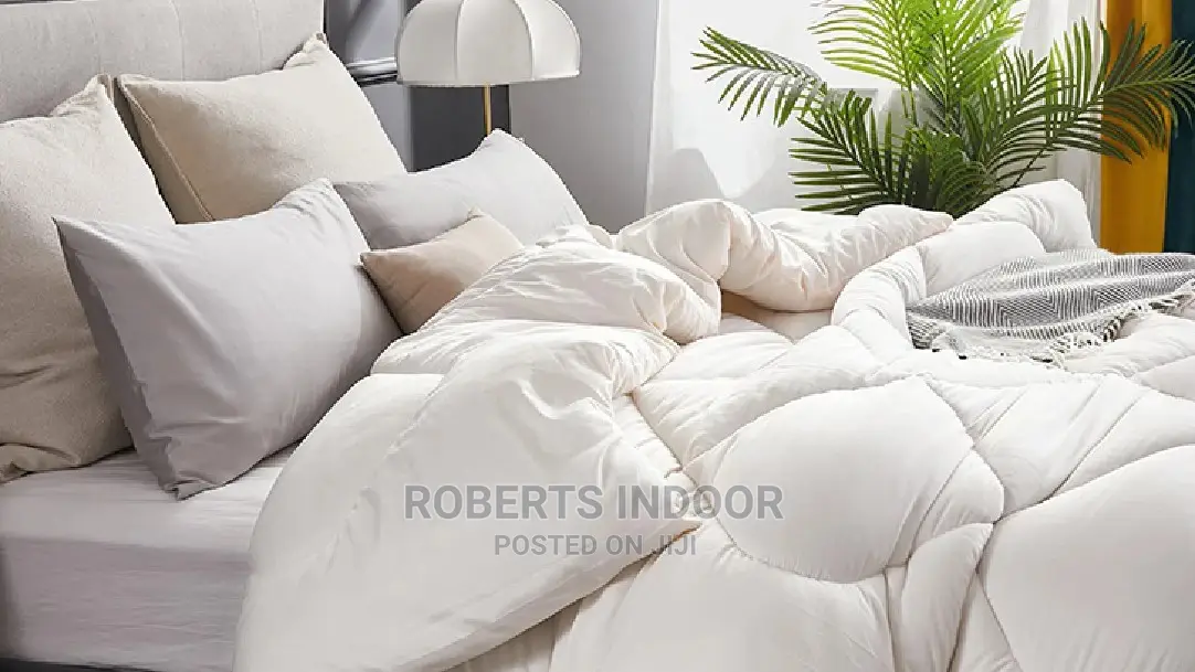 6*6 White Cotton Binded Duvet