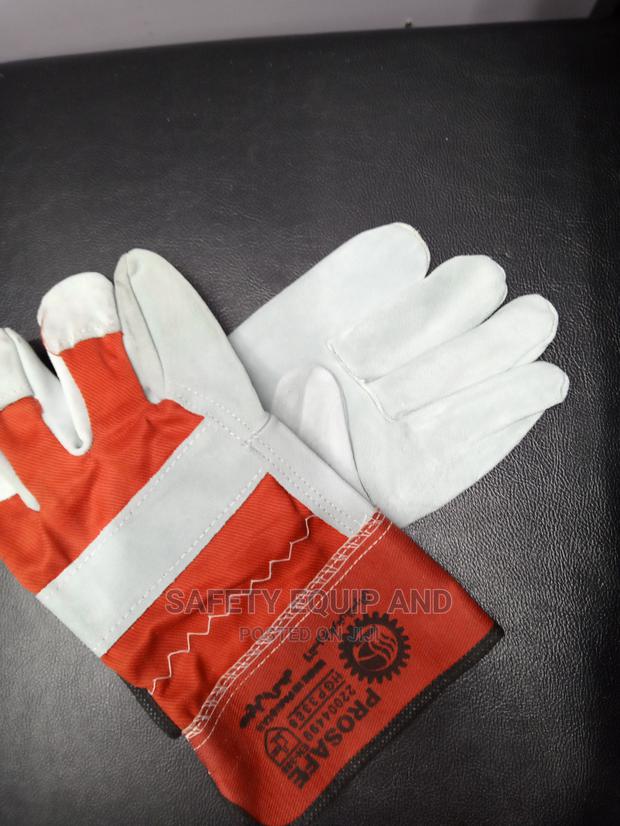 Gloves-Double Palm-Cow Split Rubberized Cuff - main view