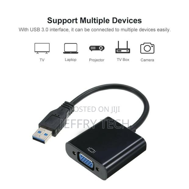 Usb3.0 To Vga Female Adapter Converter Cable 1080P For Pc La - thumbnail 3