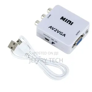 Mini Video Converter Box Av Rca Cvbs To Vga With 3.5mm Audio