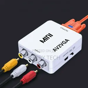 Mini Video Converter Box Av Rca Cvbs To Vga With 3.5mm Audio