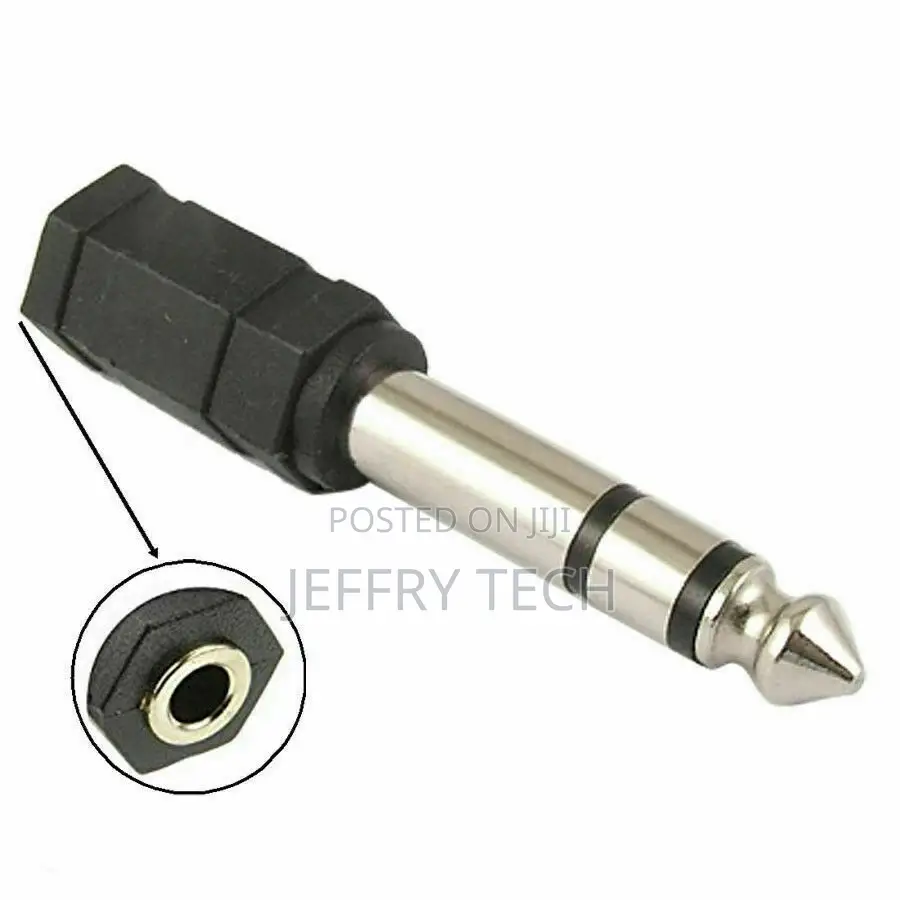 3.5mm Female to 6.5mm Male Jack Stereo Audio Adapter Convert