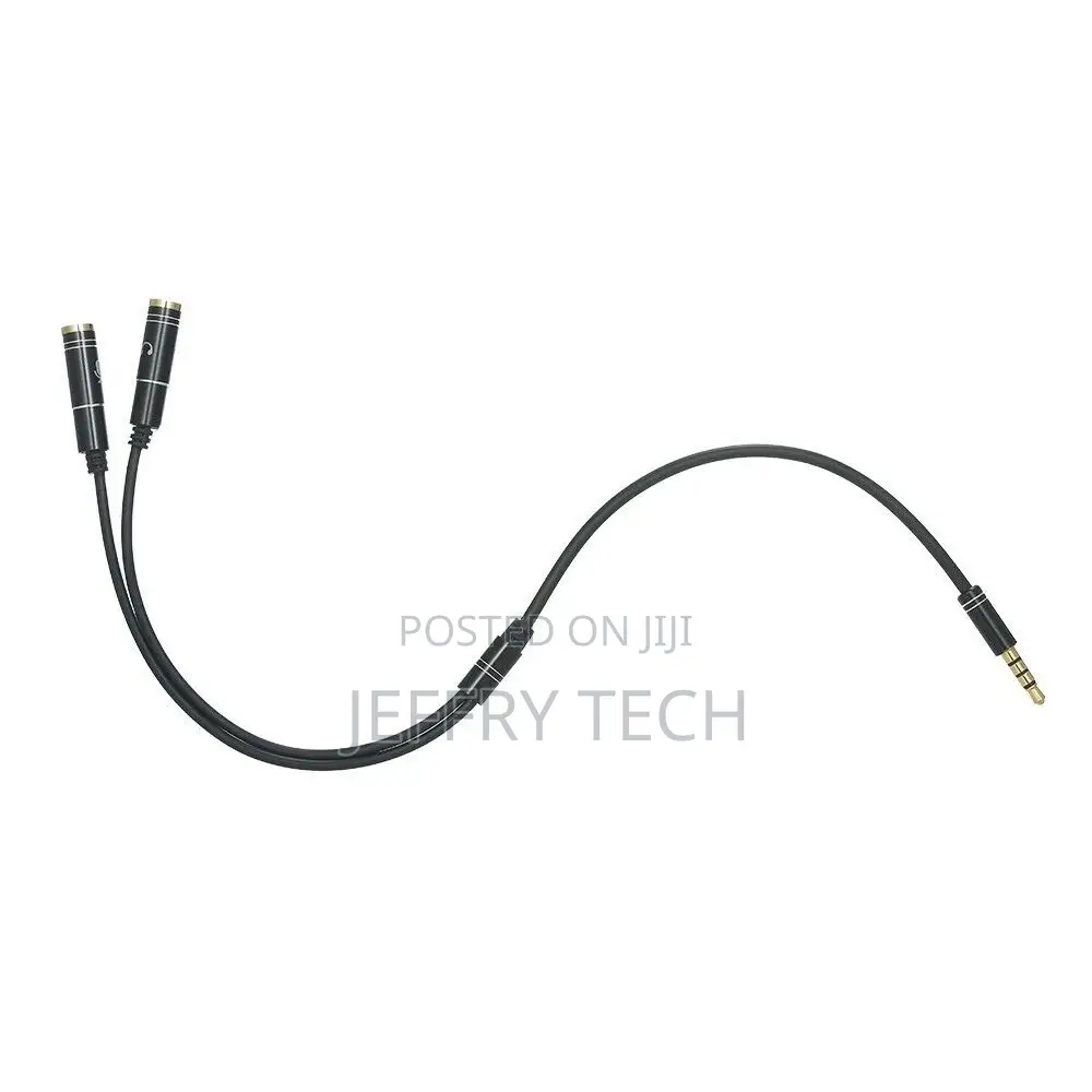 Headphone Splitter Audio Cable 3.5mm Male to 2 Female Jack A