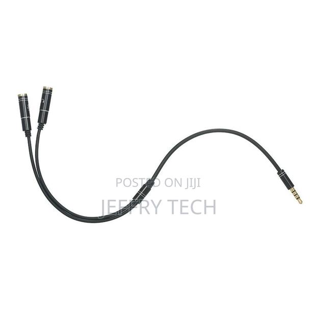 Headphone Splitter Audio Cable 3.5mm Male to 2 Female Jack A