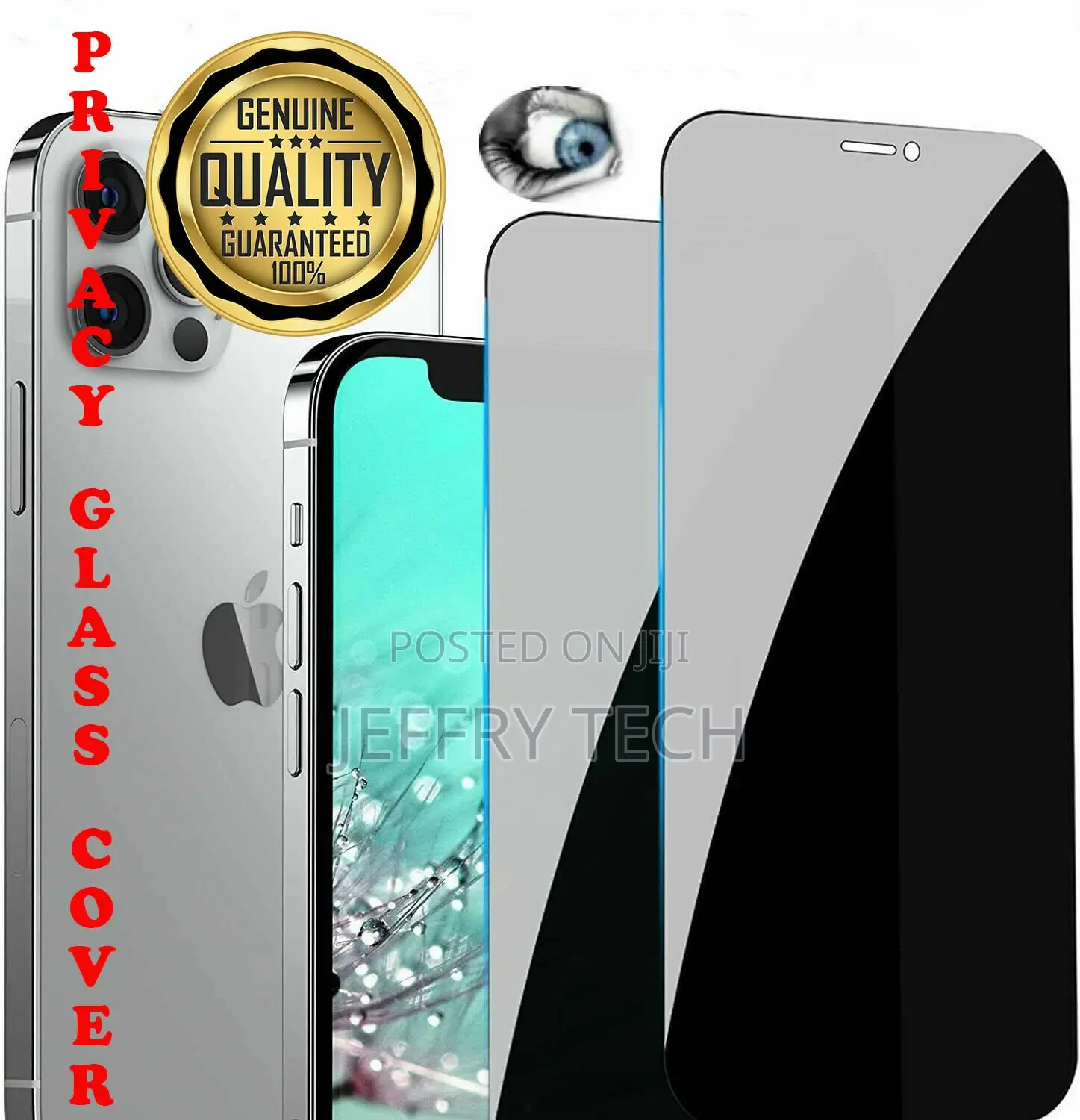 Privacy Anti-Spy Glass Screen for iPhonese XR 11 13 Pro Max