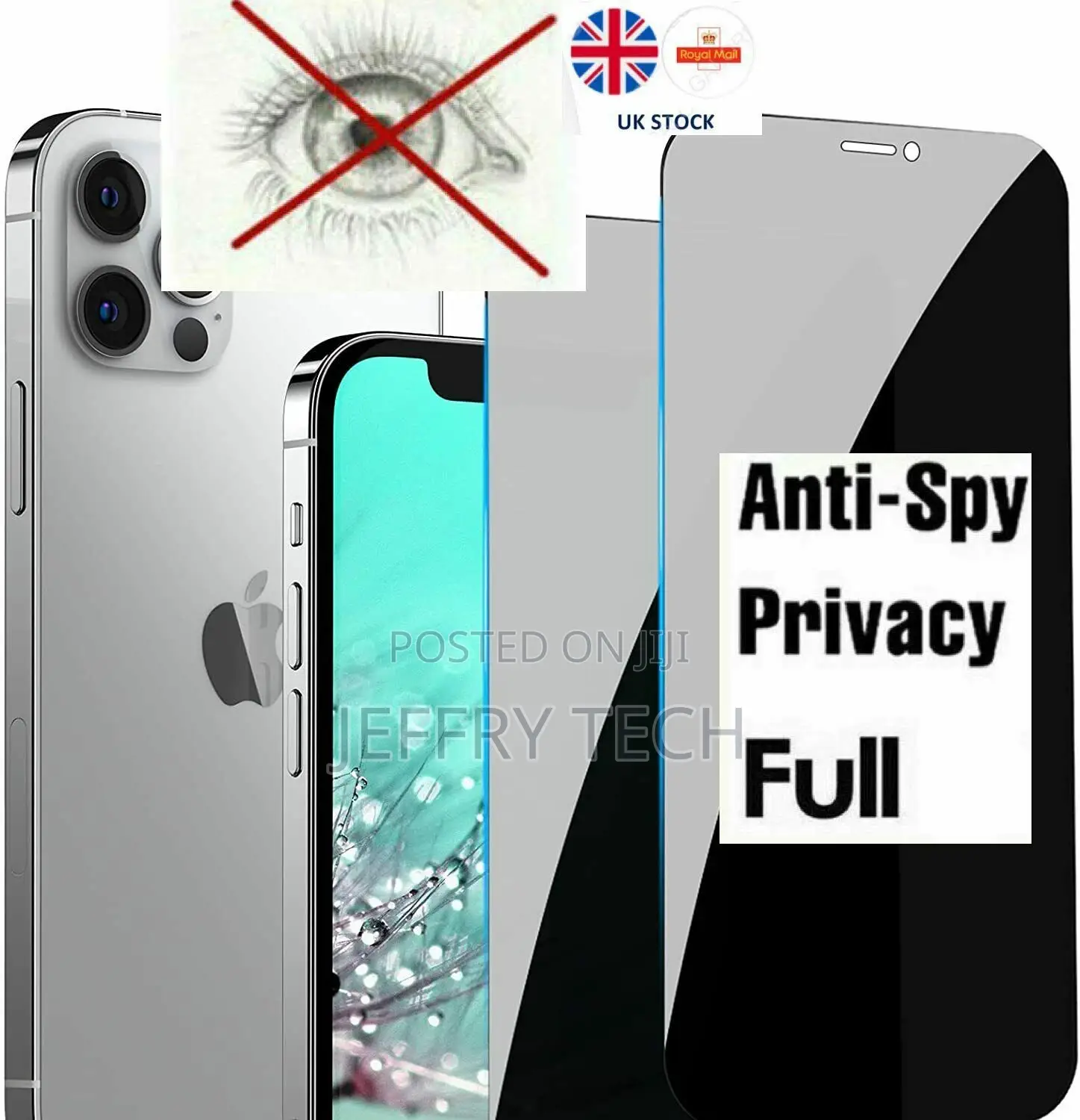 Privacy Anti-Spy Glass Screen for iPhonese XR 11 13 Pro Max