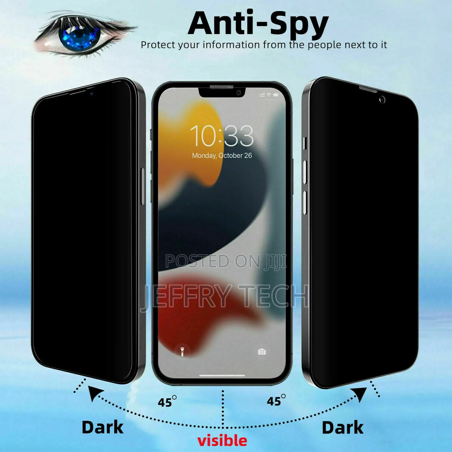 5D Privacy Screen Protector for iPhone 13 Promax 12 11 XS C