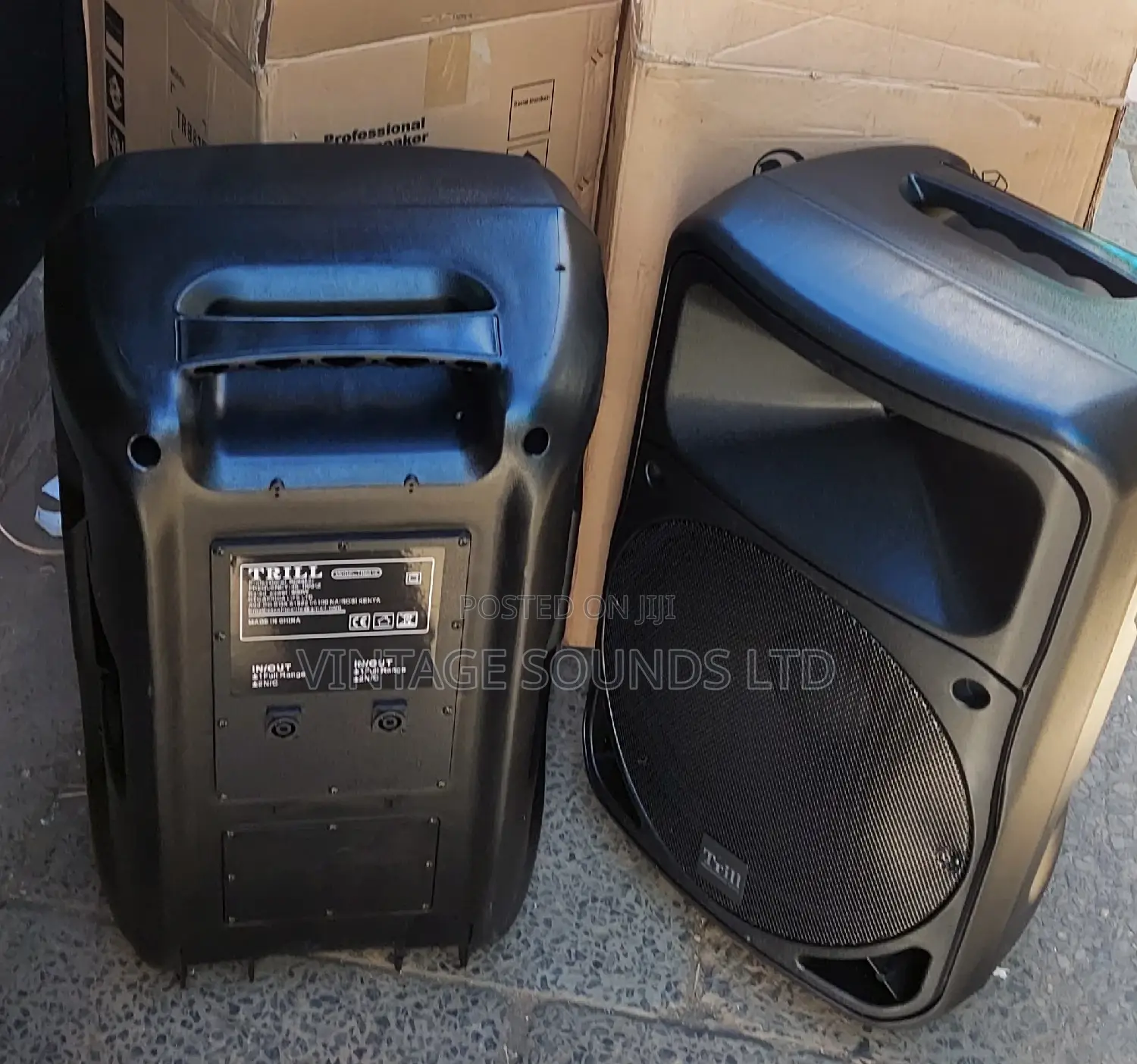 2pcs Plastic Midrange Speakers (Black )