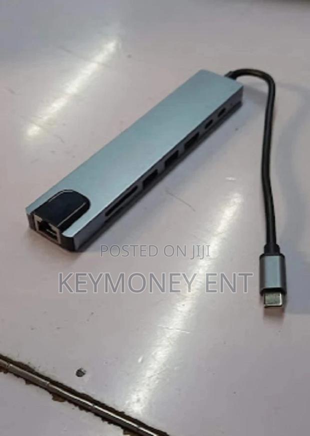 8 in 1 Type C to HDMI,USB 3.0,Lan,Vga,Tf/Sd