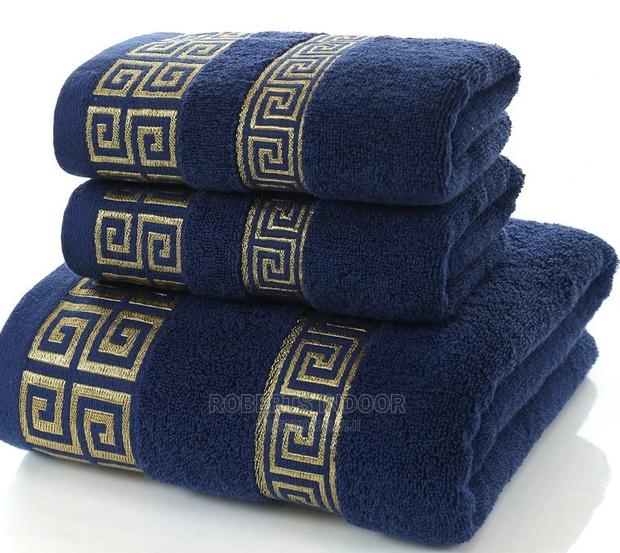 Navy Blue 3 Piece Towel - main view