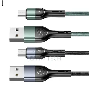 US-SJ450 U55 Micro Aluminum Alloy Braided Data Cable 1m