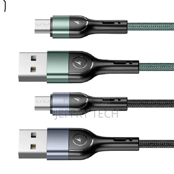 US-SJ450 U55 Micro Aluminum Alloy Braided Data Cable 1m