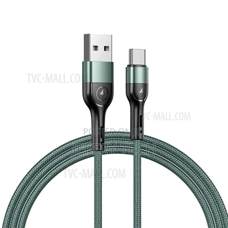US-SJ449 U55 Type-C Aluminum Alloy Braided Data Cable 1m