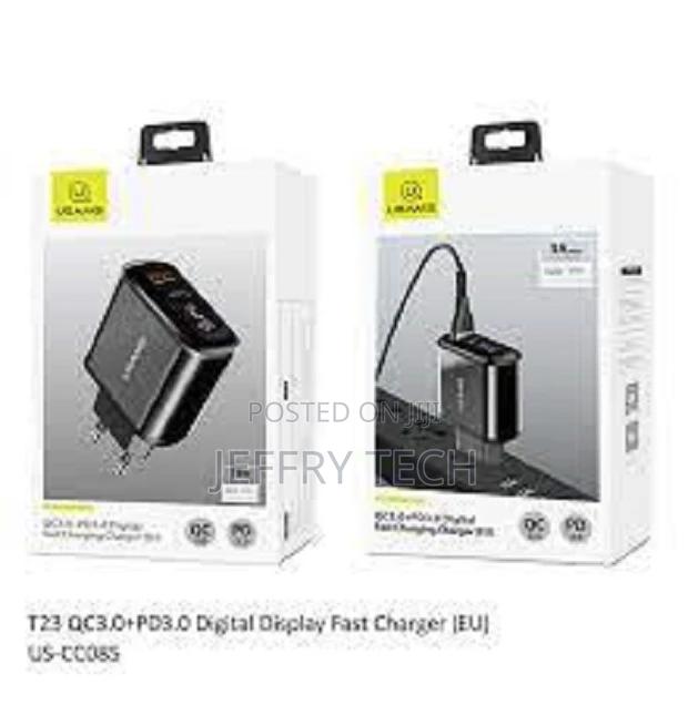 Us-Cc085 T23 Qc3.0+Pd3.0 18W Digital Display Fast Charger (E
