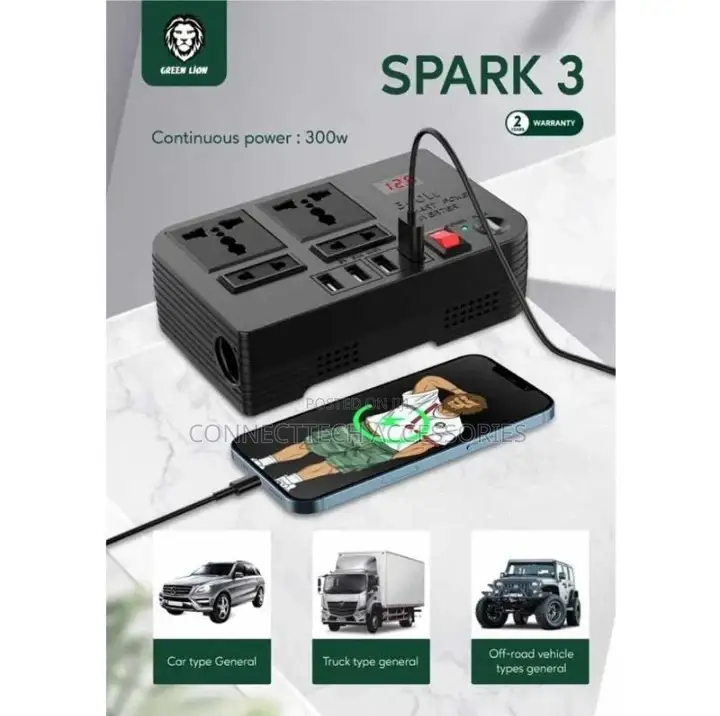Green Lion Spark 3 Power Inverter 300W