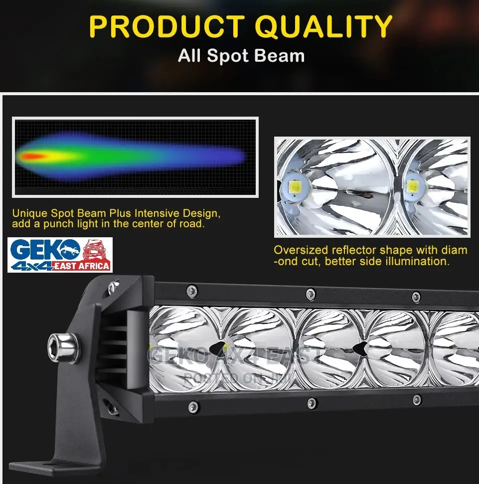 44 Inch Spot LED Bar. Laser Beams Free Wiring Harness