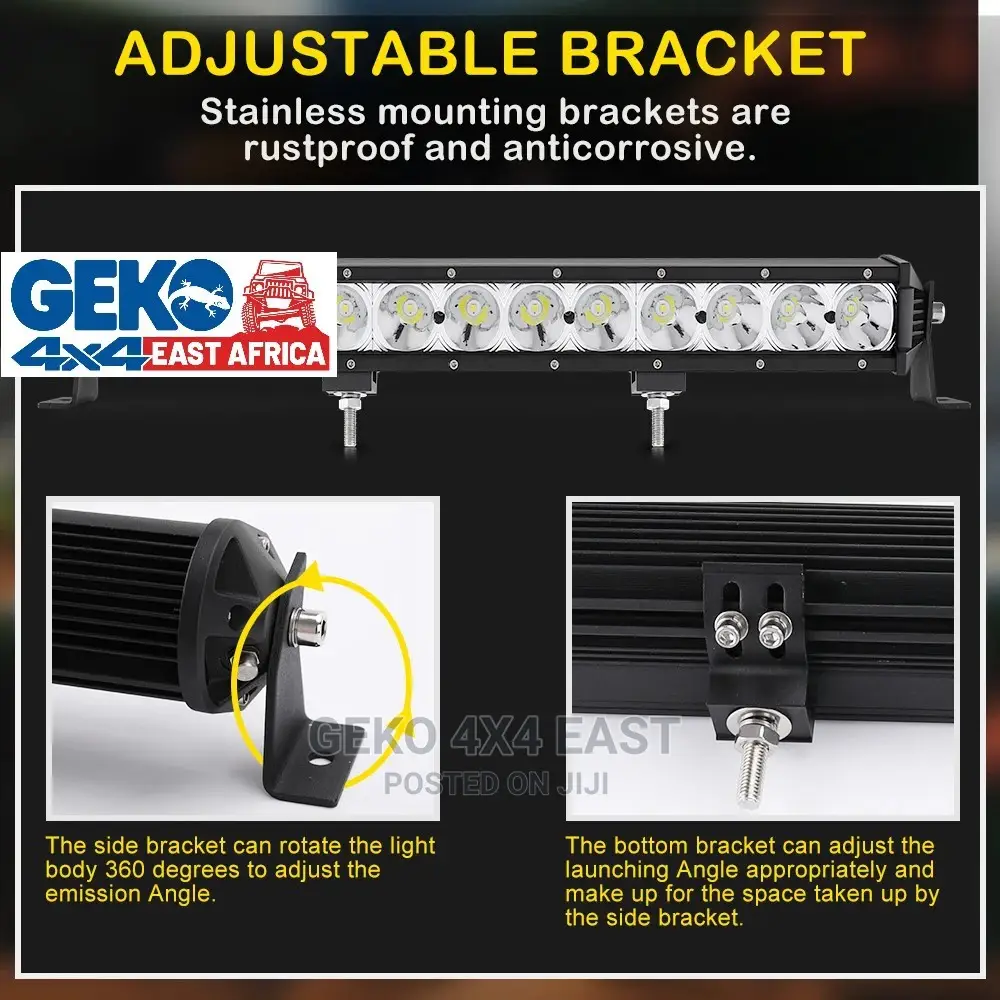 44 Inch Spot LED Bar. Laser Beams Free Wiring Harness