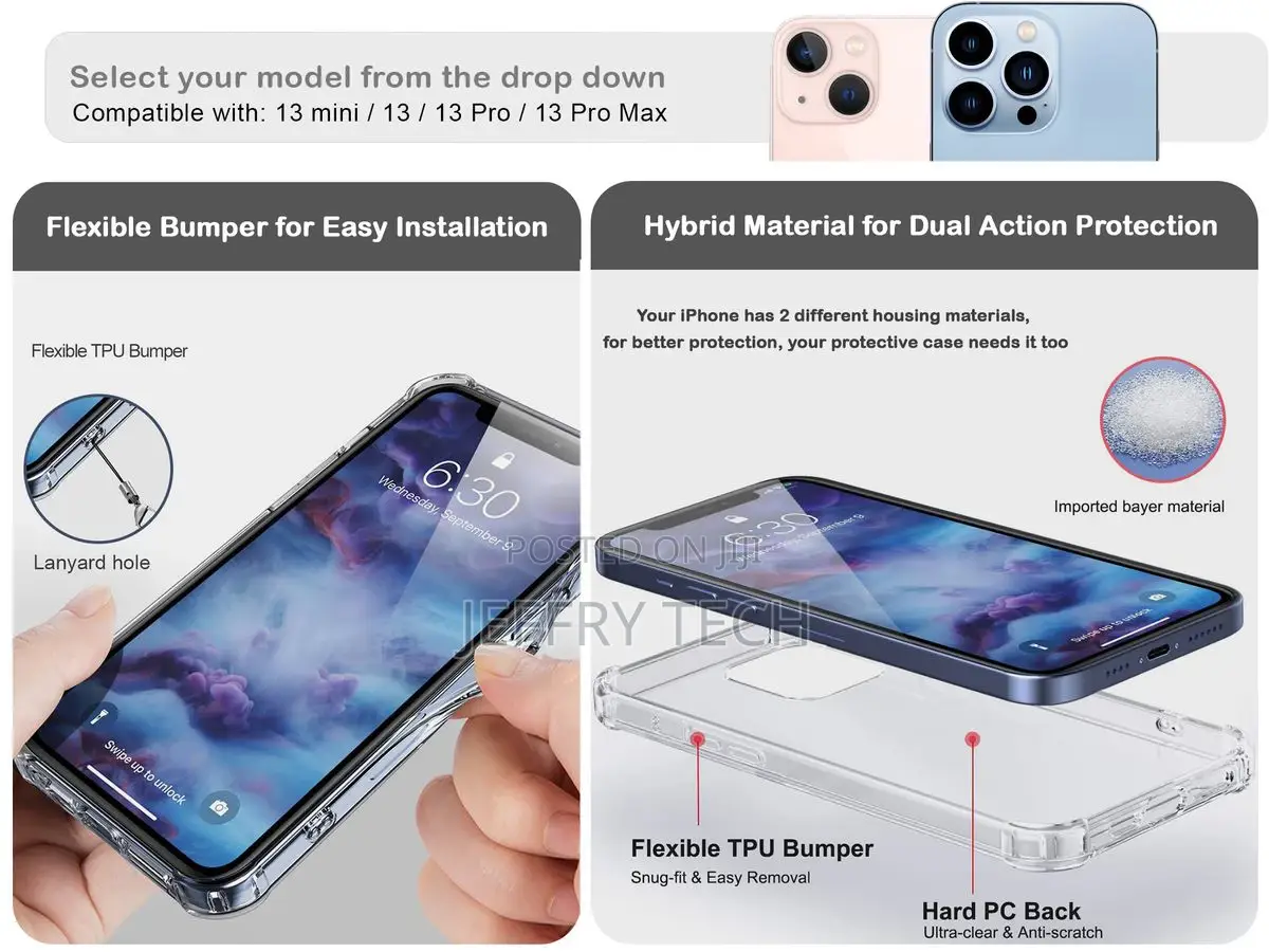 iPhone 13 Series Clear Case - Shockproof Full Protection