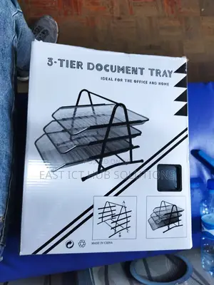 3 Tier Quality Document Tray, Mesh Mettalic