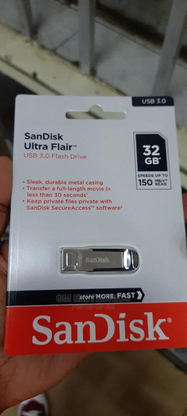 32gb Sandisk Metallic Fast Speed Flash Drive.