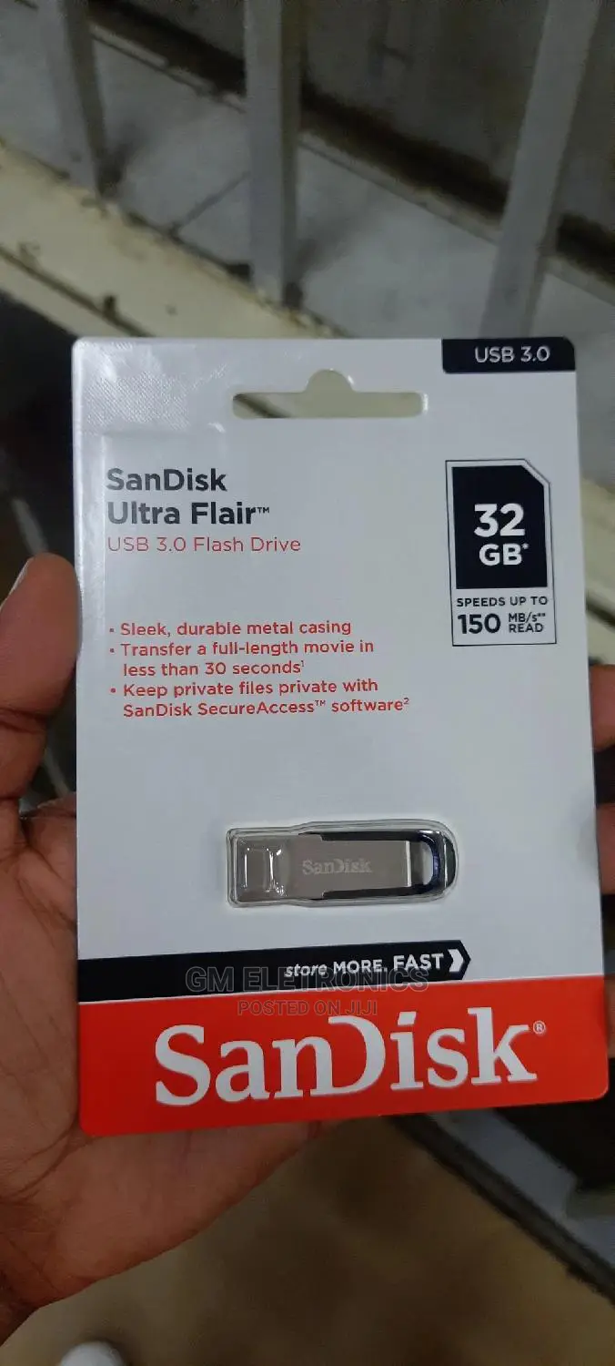 32gb Sandisk Metallic Fast Speed Flash Drive.
