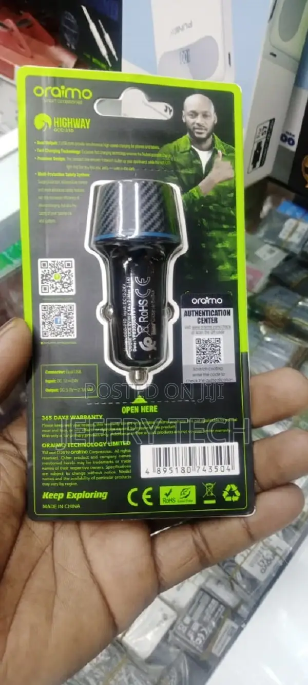 Oraimo Car Charging Adapter