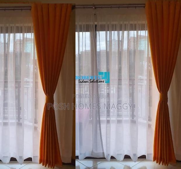 Plain Orange Curtain - main view
