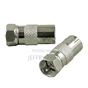Coax Aerial RF Female Socket To F Type Screw Male-silver
