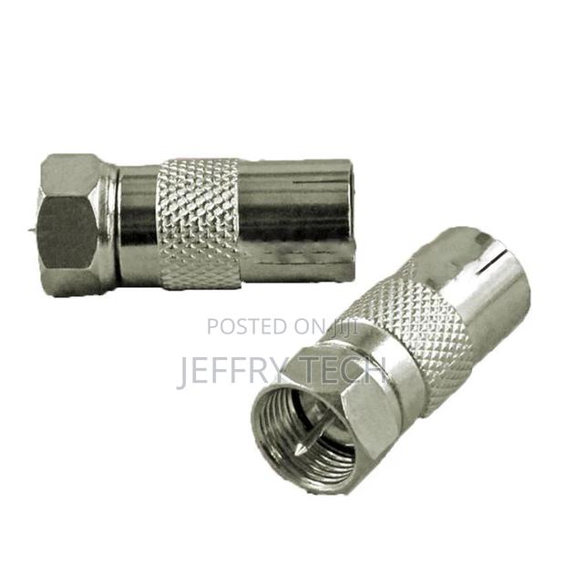 Coax Aerial RF Female Socket To F Type Screw Male-silver