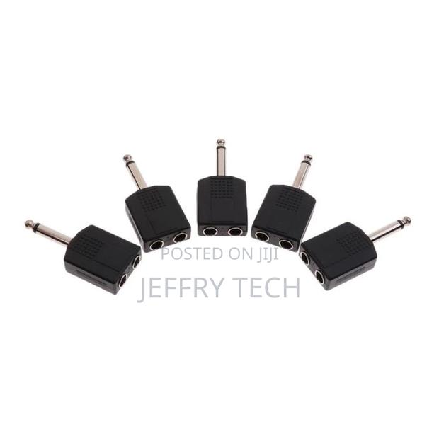 Generic 5pcs 6.35mm Male to 6.5mm 2 Female Jack Stereo - main view