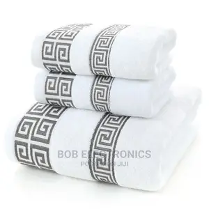 White 3 Piece Cotton Towels