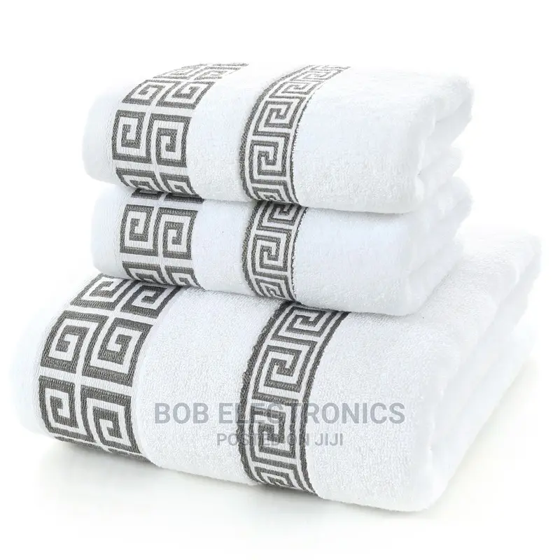 White 3 Piece Cotton Towels