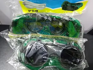 Welding Goggles-Black With Green Handle