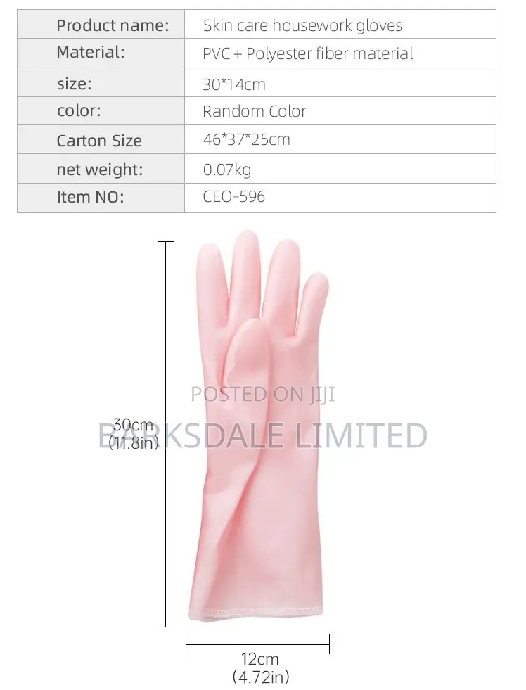 Domestic Silicone Rubber Gloves Latex Nitrile Kitchen Pink