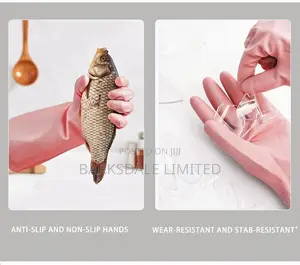 Domestic Silicone Rubber Gloves Latex Nitrile Kitchen Pink