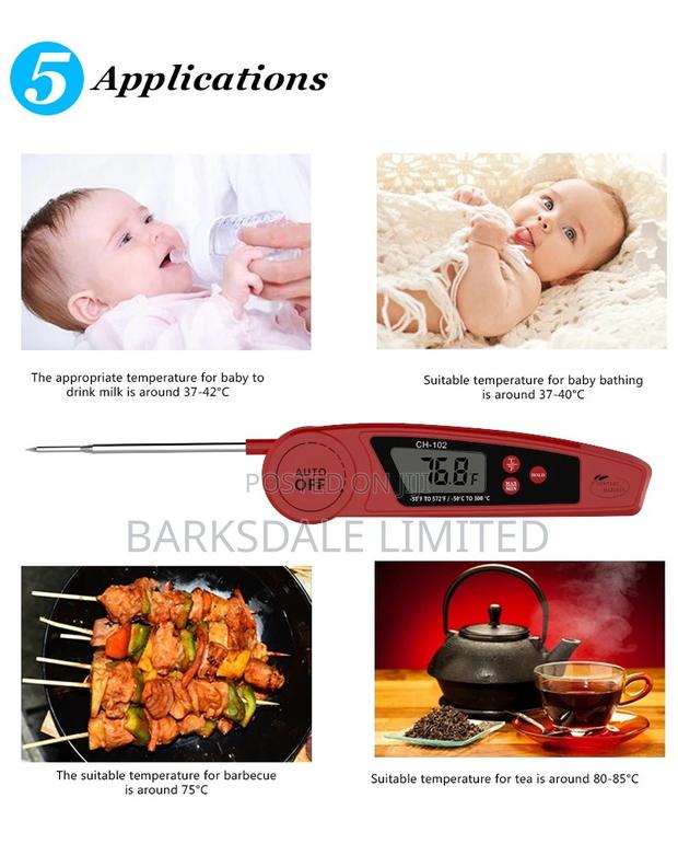 Instant Read Digital Meat Thermometer Waterproof Kitchen - thumbnail 5