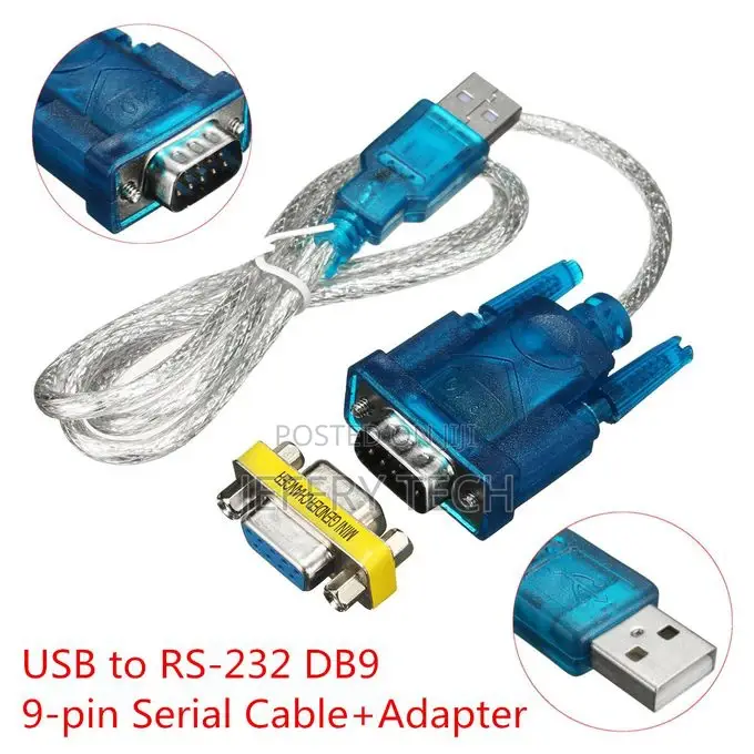 USB to RS-232 9-Pin DB9 Serial Cable Female Adapter Support