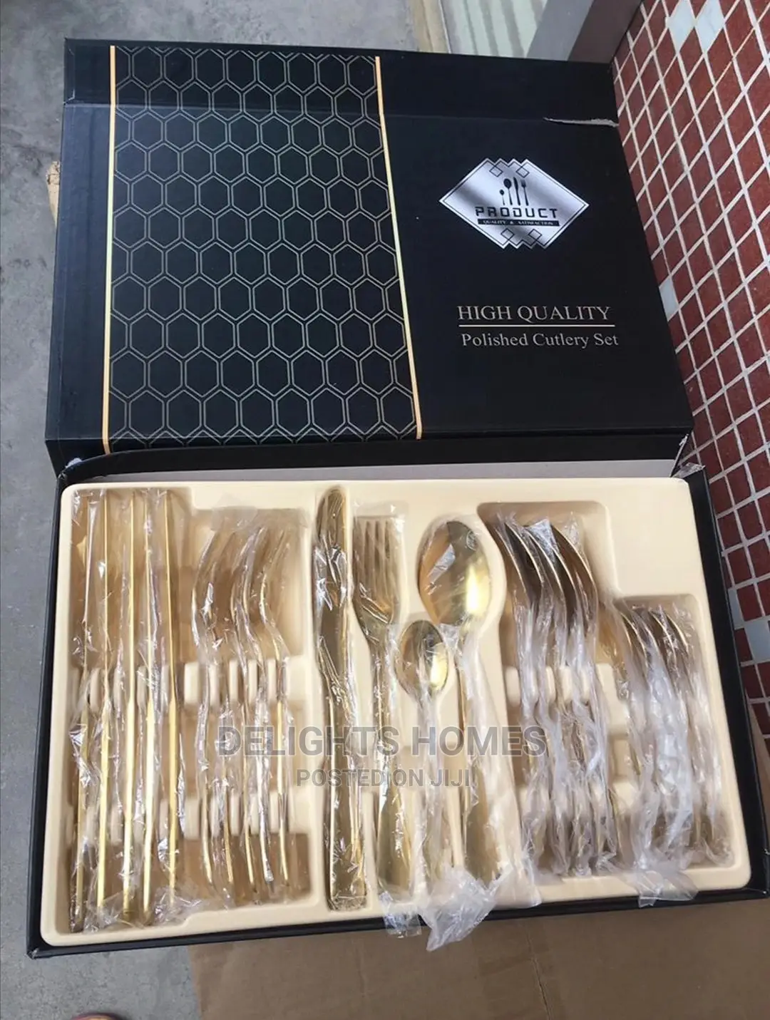 24pc Gold Cutlery Set