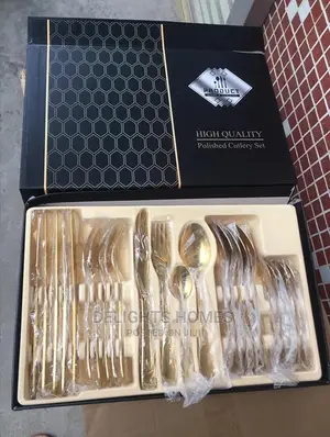 24pc Gold Cutlery Set