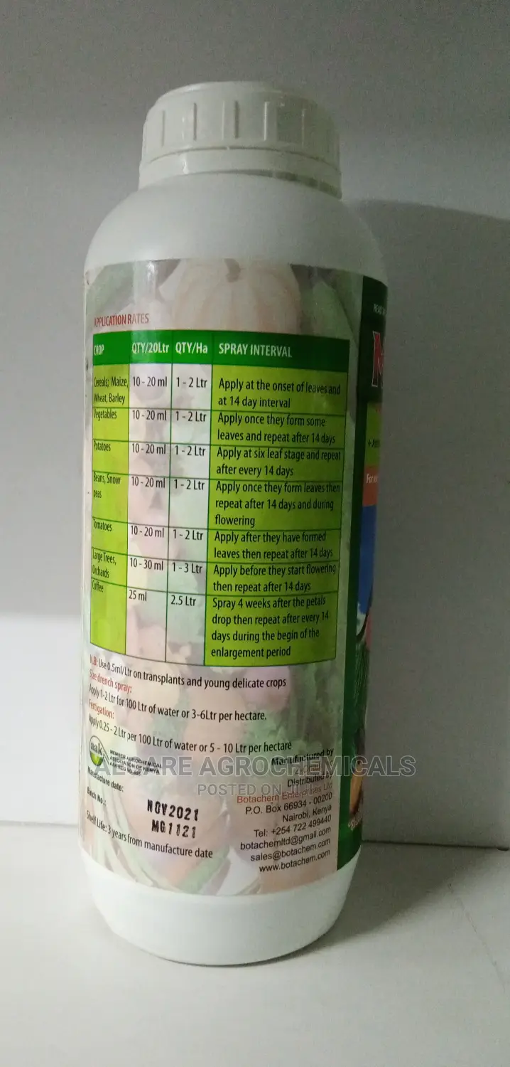 Maxigrowfoliar Fertilizer 1litre N:P:K 24:24:18+Te