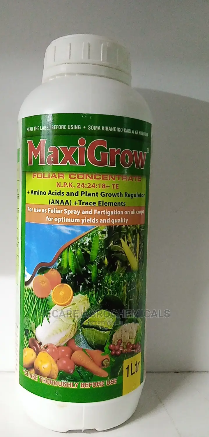 Maxigrowfoliar Fertilizer 1litre N:P:K 24:24:18+Te