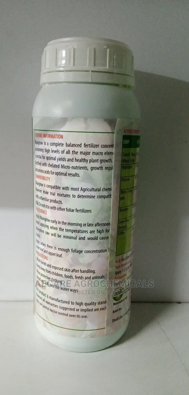Maxigrow Foliar Fertilizer N:P:K 24:24:18 +Te 500ml
